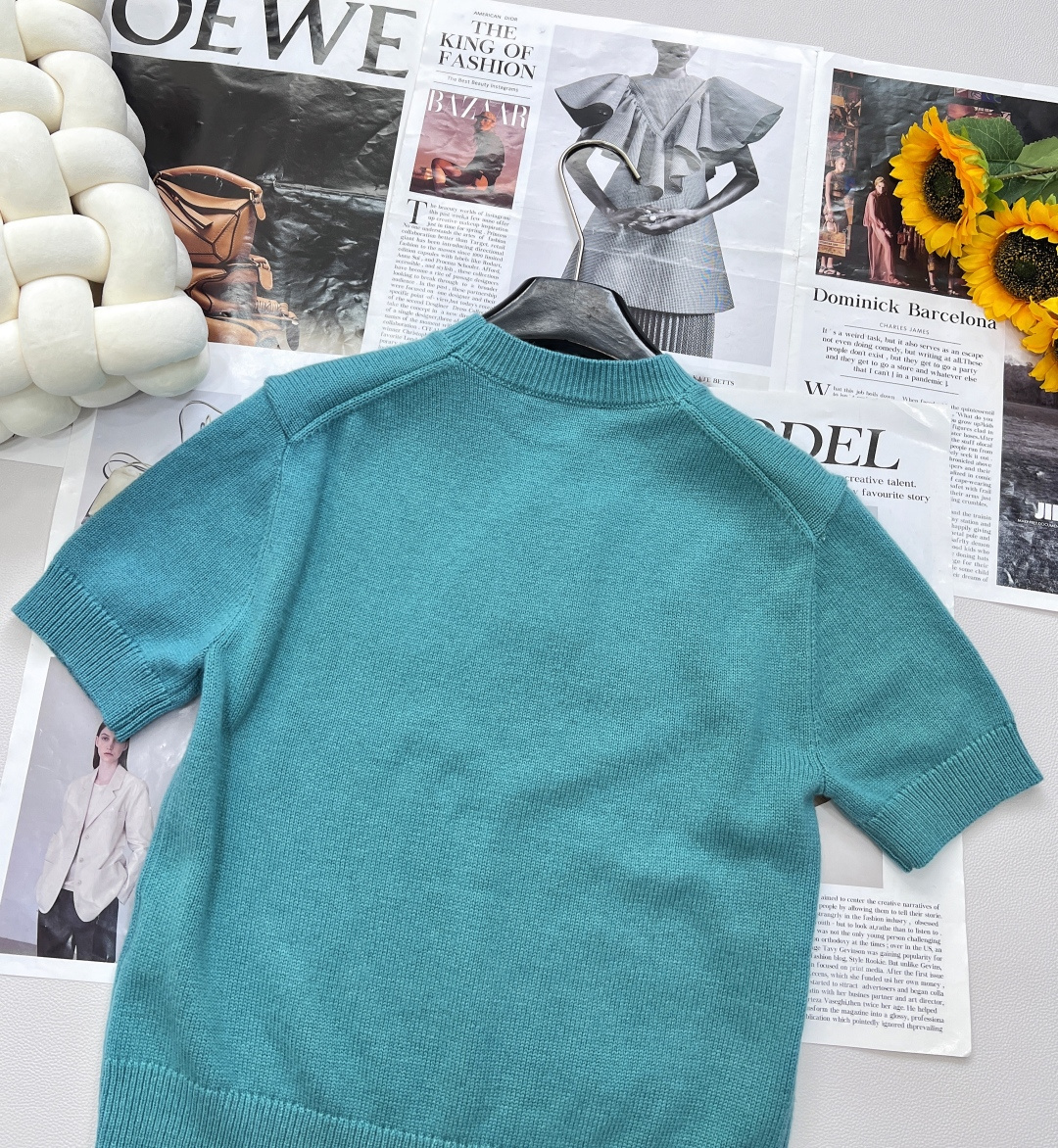 🆕Dior新款星星针织短袖，定制YB羊绒纱线织造 质感高级 舒适柔软 圆领短袖上衣剪裁 密实针织细腻凸显