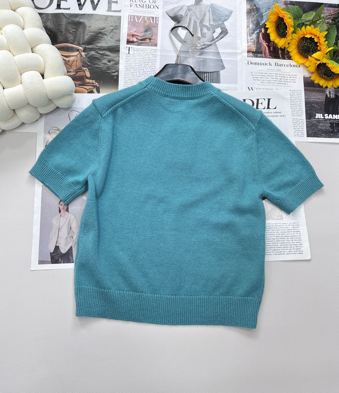 🆕Dior新款星星针织短袖，定制YB羊绒纱线织造 质感高级 舒适柔软 圆领短袖上衣剪裁 密实针织细腻凸显