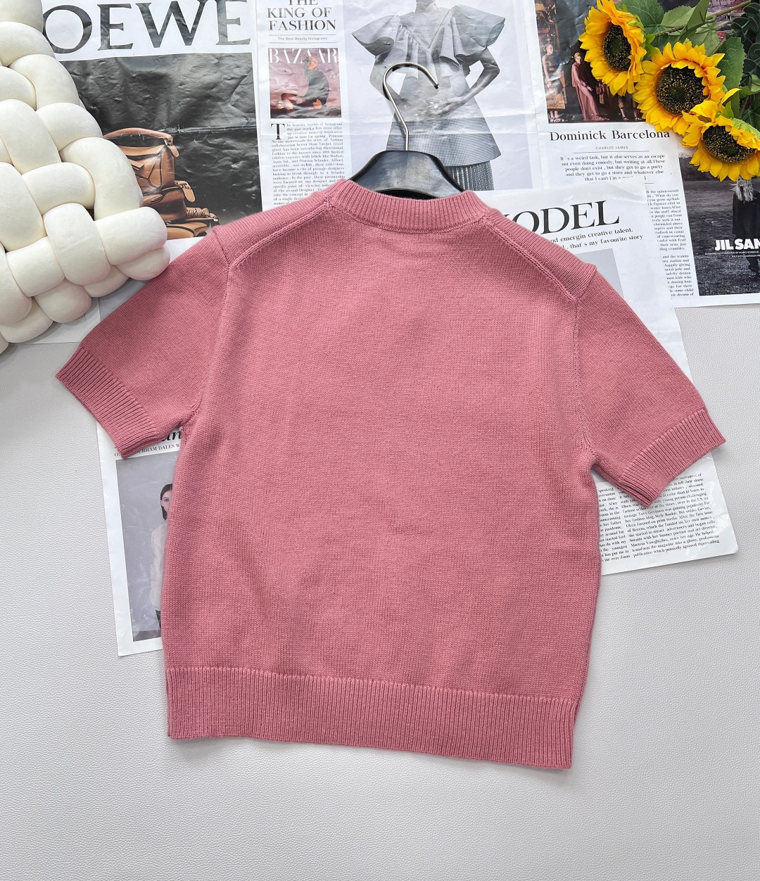 🆕Dior新款星星针织短袖，定制YB羊绒纱线织造 质感高级 舒适柔软 圆领短袖上衣剪裁 密实针织细腻凸显