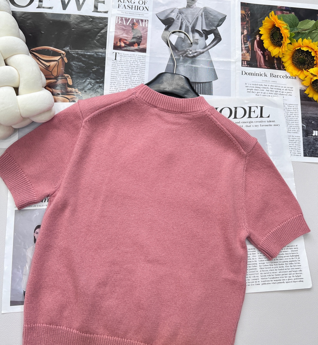 🆕Dior新款星星针织短袖，定制YB羊绒纱线织造 质感高级 舒适柔软 圆领短袖上衣剪裁 密实针织细腻凸显