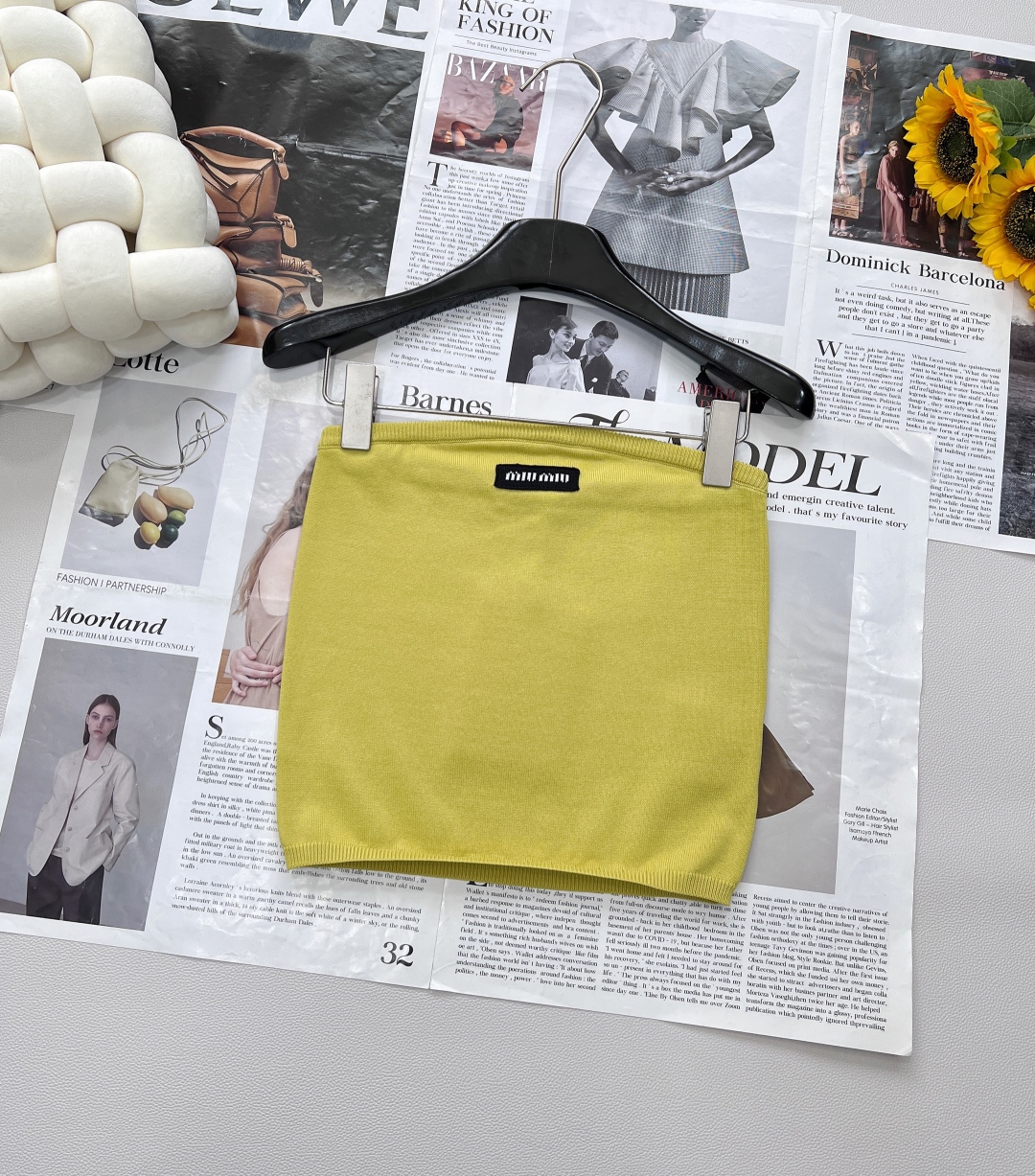 🆕Miumiu25Ss春夏新款短款抹胸背心丨⚠独家yb开发！高版出品！高级多巴胺配色字母logo贴片点缀