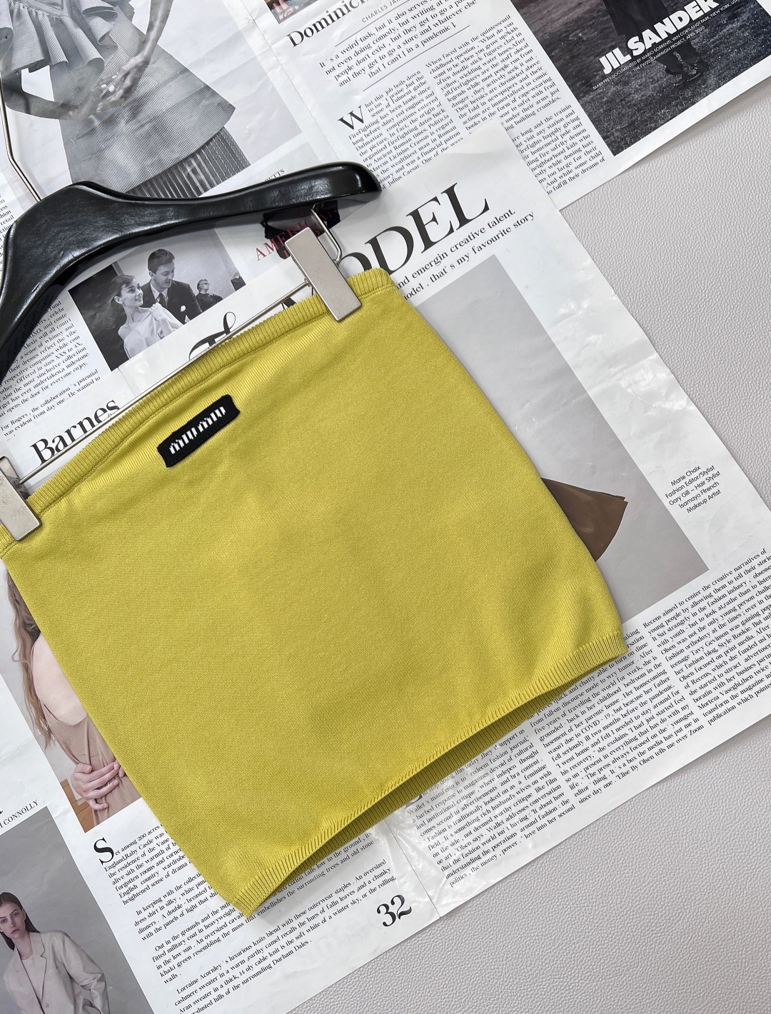 🆕Miumiu25Ss春夏新款短款抹胸背心丨⚠独家yb开发!高版出品!高级多巴胺配色字母logo贴片点缀