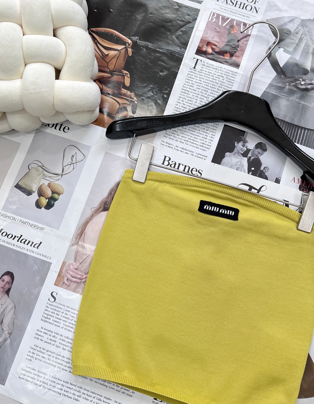 🆕Miumiu25Ss春夏新款短款抹胸背心丨⚠独家yb开发!高版出品!高级多巴胺配色字母logo贴片点缀