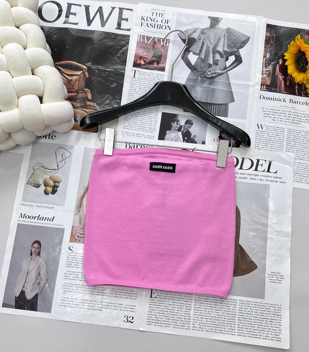 🆕Miumiu25Ss春夏新款短款抹胸背心丨⚠独家yb开发！高版出品！高级多巴胺配色字母logo贴片点缀