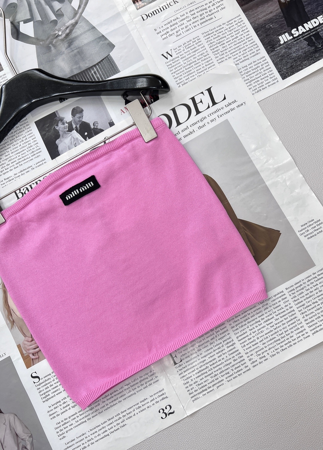 🆕Miumiu25Ss春夏新款短款抹胸背心丨⚠独家yb开发!高版出品!高级多巴胺配色字母logo贴片点缀