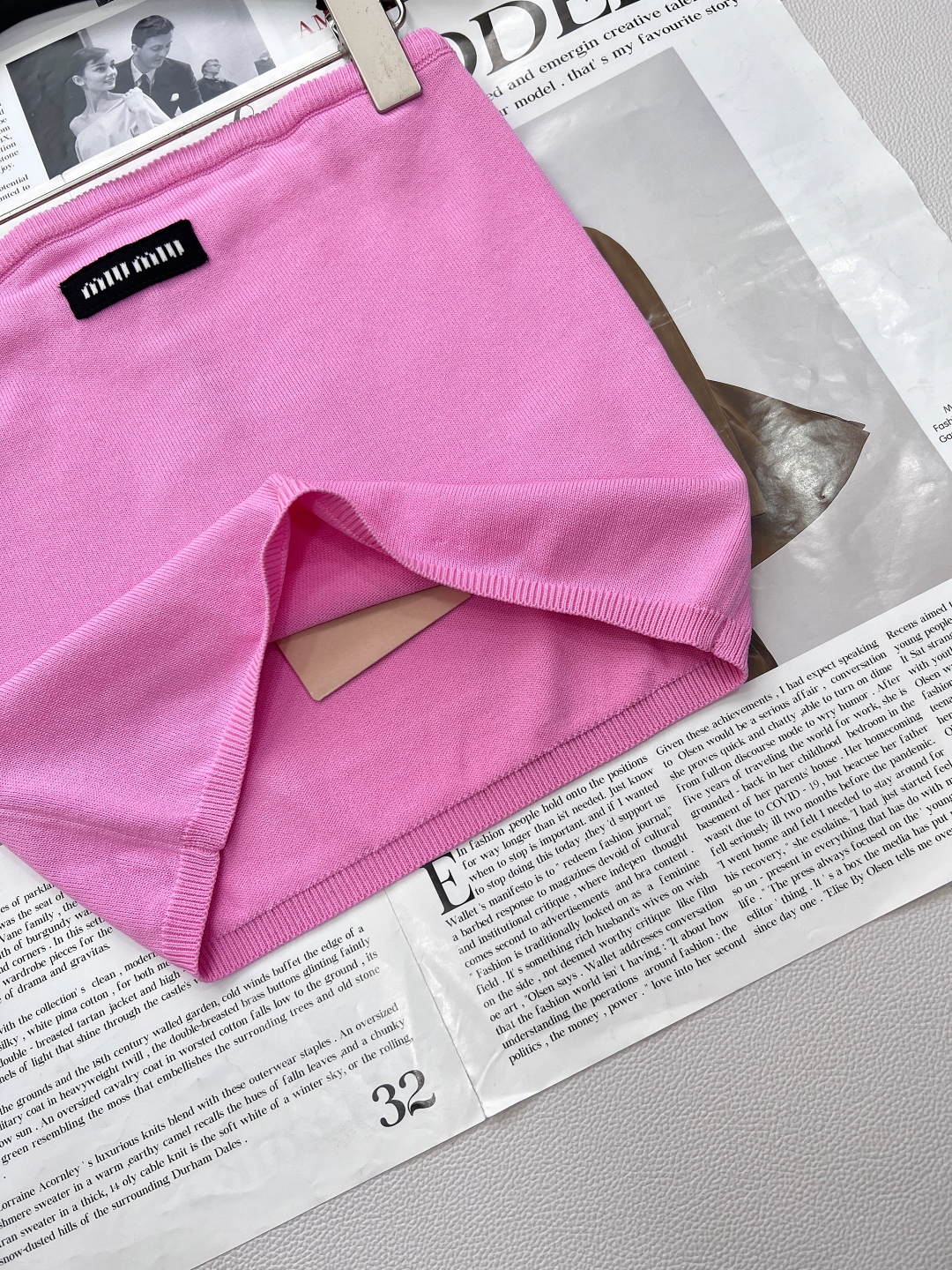 🆕Miumiu25Ss春夏新款短款抹胸背心丨⚠独家yb开发!高版出品!高级多巴胺配色字母logo贴片点缀