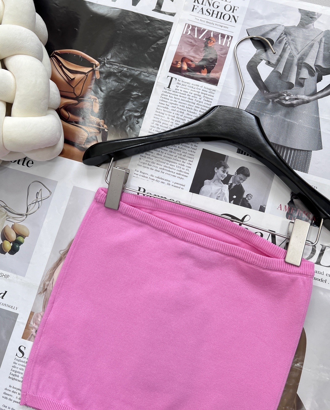 🆕Miumiu25Ss春夏新款短款抹胸背心丨⚠独家yb开发!高版出品!高级多巴胺配色字母logo贴片点缀