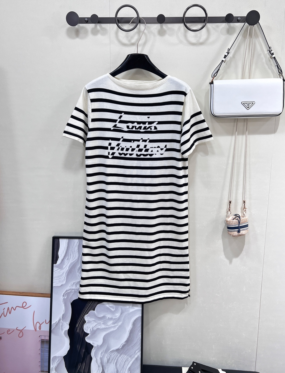 🆕Louis Vuitton2025新款条纹针织连衣裙，定制YB全棉纱线织造 透气舒适 质感十足 廓形宽