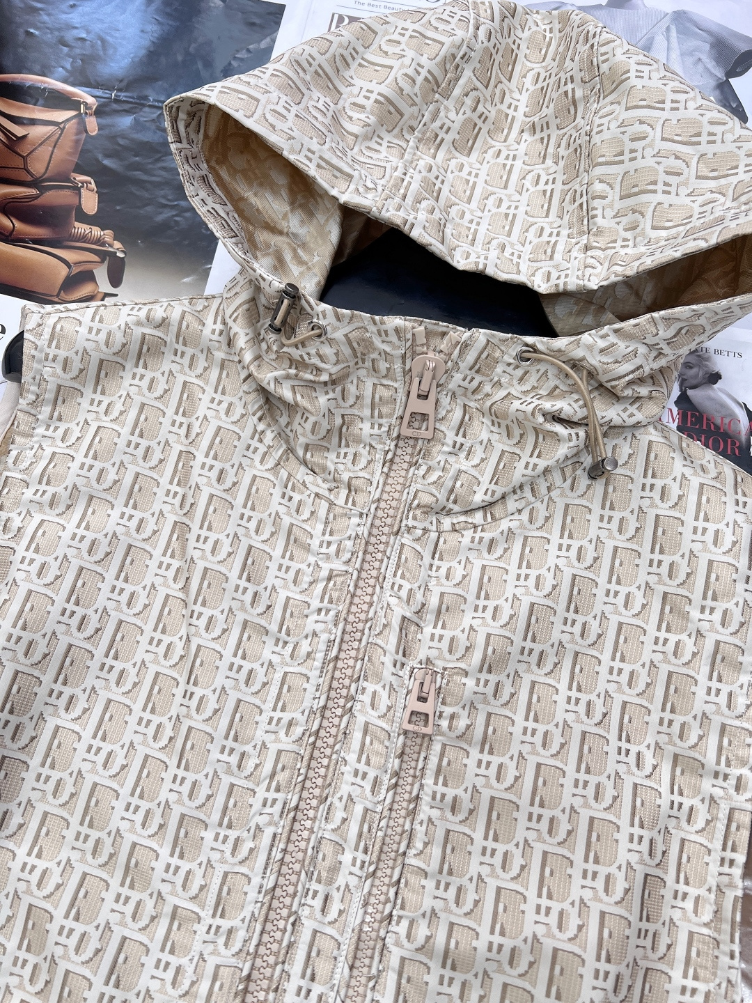 🆕Dior25Ss早春新款马甲，高版出品！ 这款连帽夹克饰以金色 Oblique 提花，回溯 D*or 