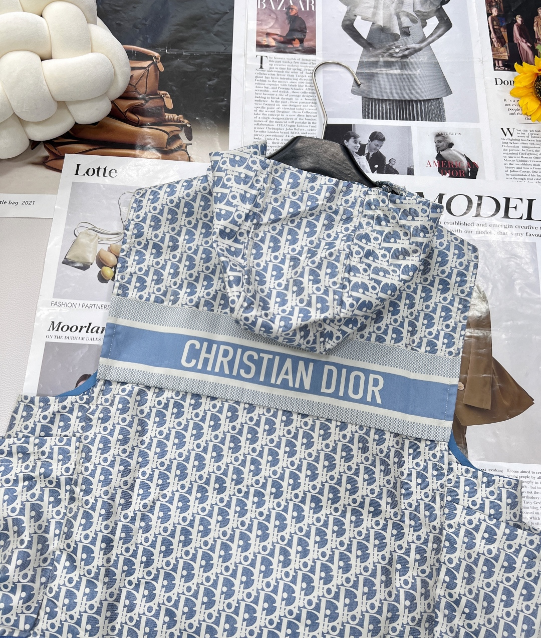 🆕Dior25Ss早春新款马甲，高版出品！ 这款连帽夹克饰以金色 Oblique 提花，回溯 D*or 