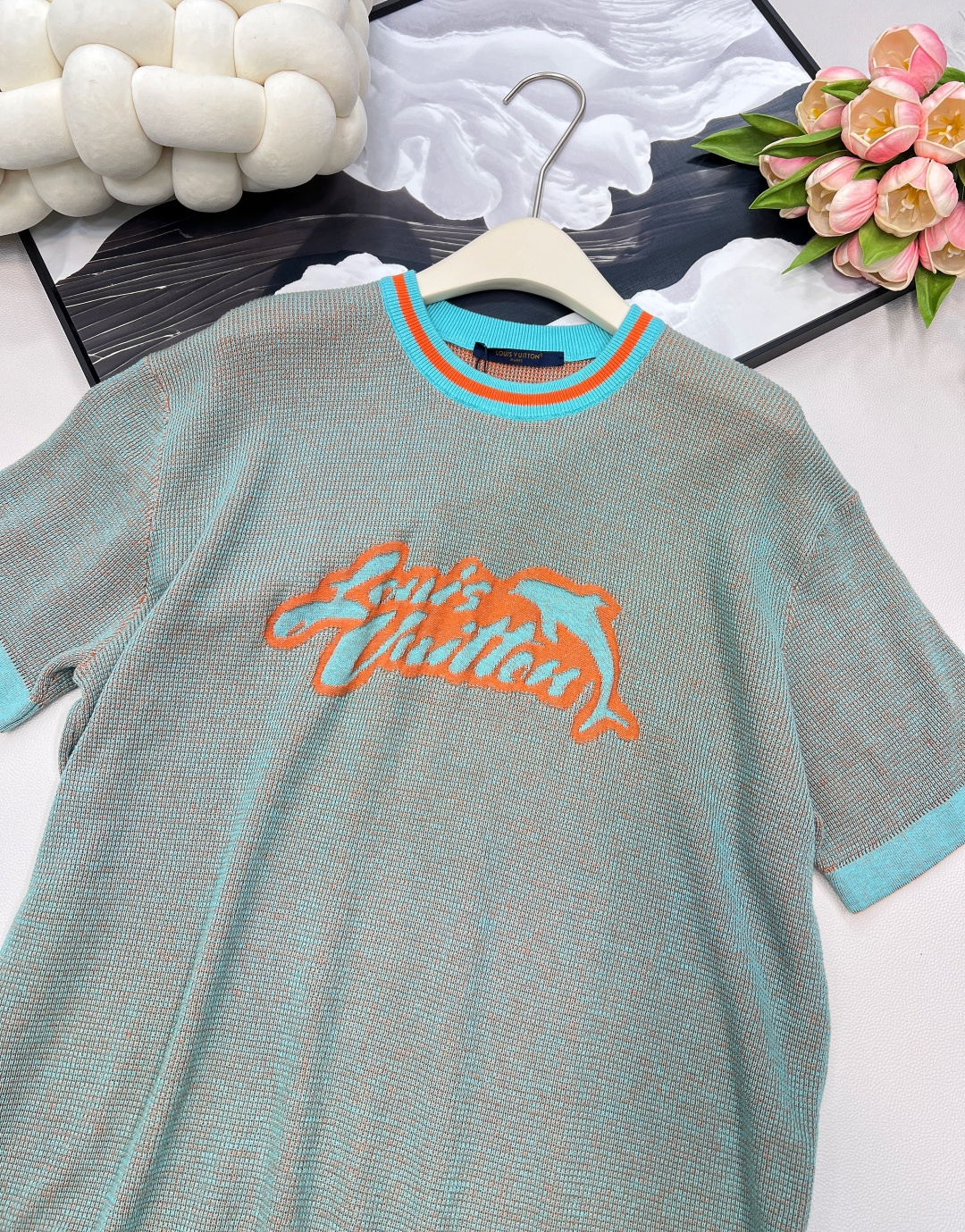 🆕Louis Vuitton25Ss春夏新款 海豚提花针织短袖上衣丨⚠独家高版出品！本款短袖圆领衫选用华