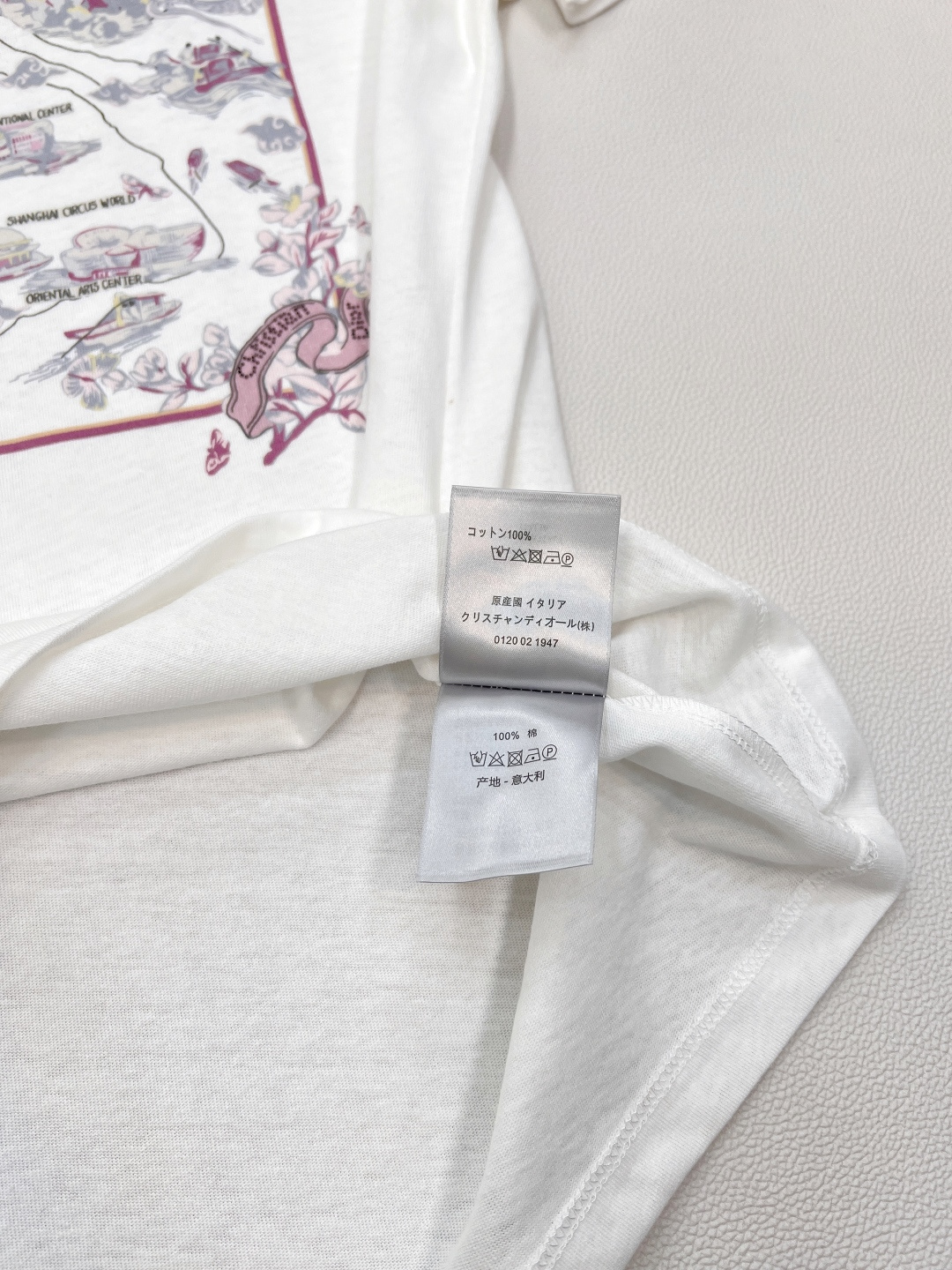 🆕Dior2025SS新款城景圆领印花短袖T恤，定制YB棉麻材质 肌理明显 透气舒适 常规短袖T恤裁剪 