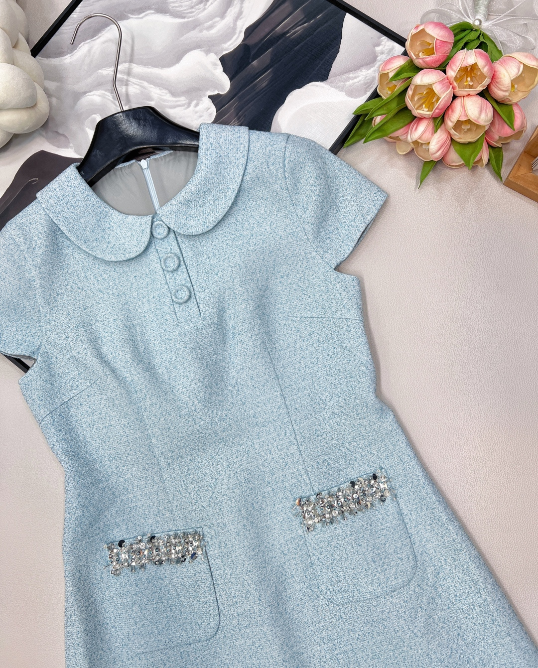 🆕JORYA 新款盐水蓝连衣裙，清透感拉满的时髦尖子生谁懂啊！JORYA 这条盐水蓝小裙，把「清透富家感