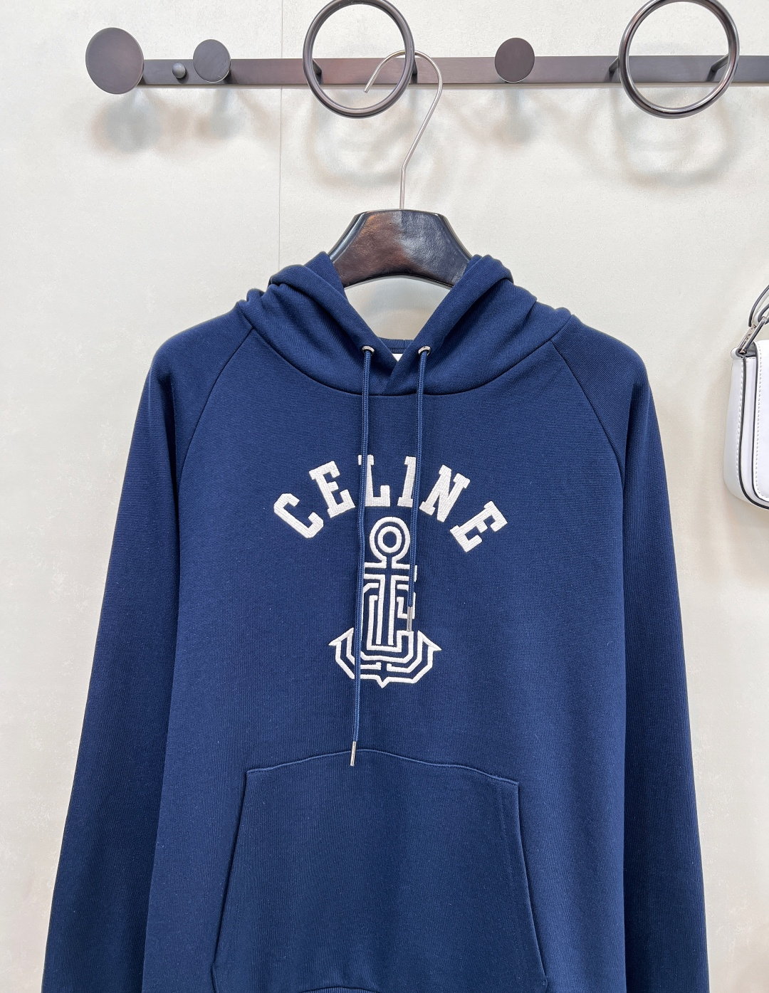 🆕Celine25Fw早秋新款船锚字母刺绣连帽卫衣丨⚠独家yb开发！高版出品！经典版型搭配重工刺绣，简单