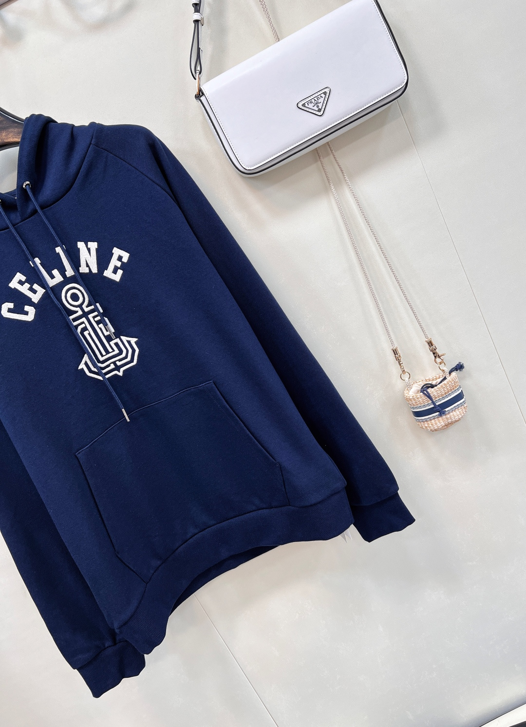 🆕Celine25Fw早秋新款船锚字母刺绣连帽卫衣丨⚠独家yb开发！高版出品！经典版型搭配重工刺绣，简单