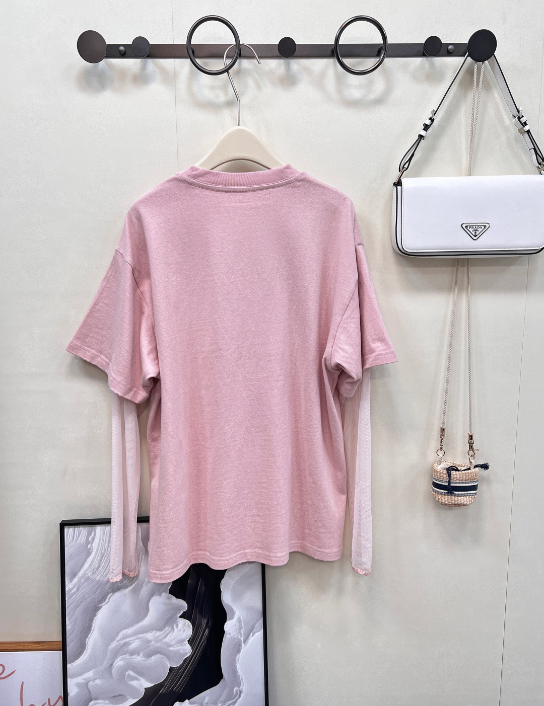 🆕Acne Studios 25Fw早秋新款 复古徽标印花宽松假两件长袖网纱T恤丨⚠独家高版出品！这种假