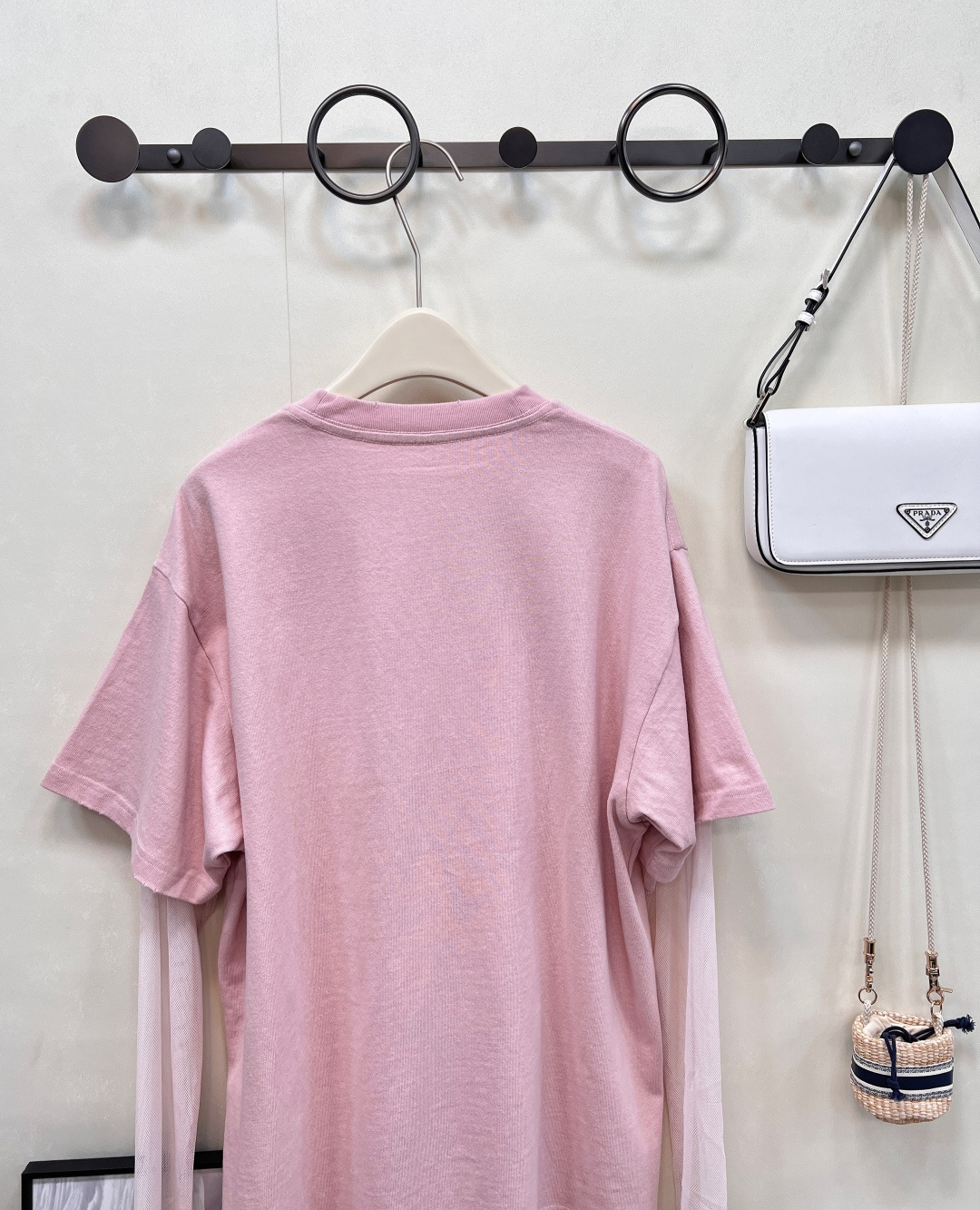 🆕Acne Studios 25Fw早秋新款 复古徽标印花宽松假两件长袖网纱T恤丨⚠独家高版出品！这种假