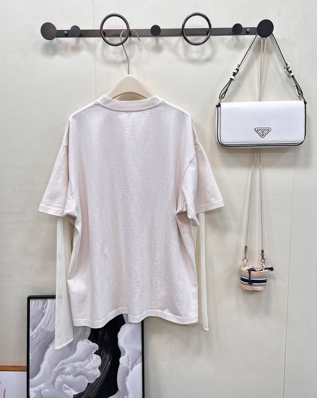 🆕Acne Studios 25Fw早秋新款 复古徽标印花宽松假两件长袖网纱T恤丨⚠独家高版出品！这种假