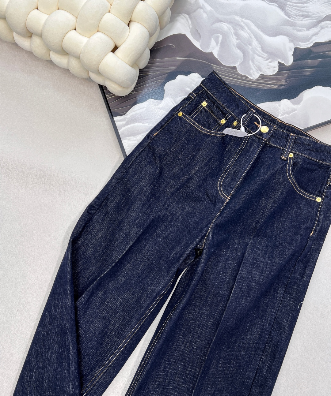 🆕𝐋𝐎𝐔𝐈𝐒 𝐕𝐔𝐈𝐓𝐓𝐎𝐍新款老花字花印花卷边牛仔长裤，定制YB斜纹棉牛仔材质 多重水洗 呈现出挺括质