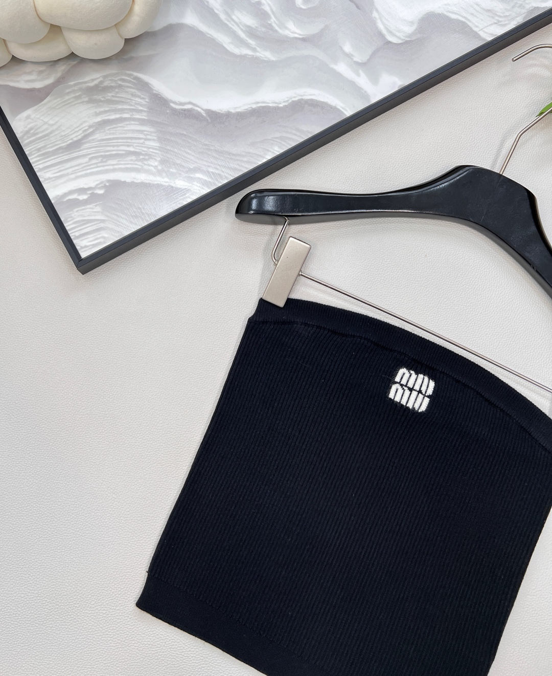 🆕Miumiu撞色字母提花经典微标针织抹胸上衣丨⚠独家yb开发！高版出品！区别市面版本，超显瘦小蛮腰 真