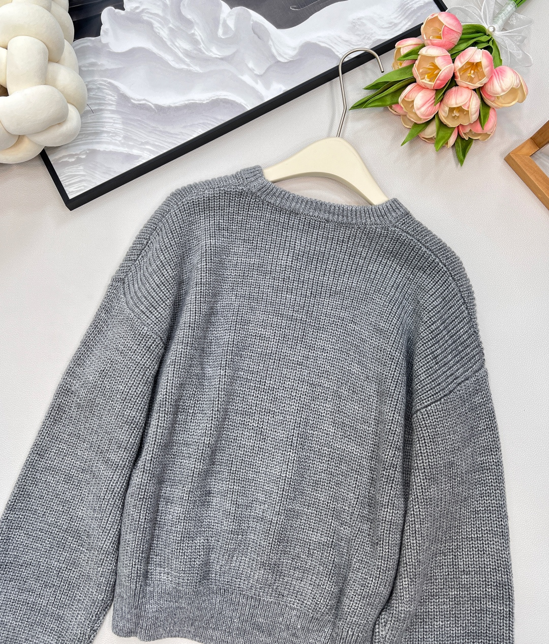 🆕Celine2025新款logo徽标百搭凯旋门套头毛衣定制YB羊毛针织材质 质感高级 舒适柔软 肌理明