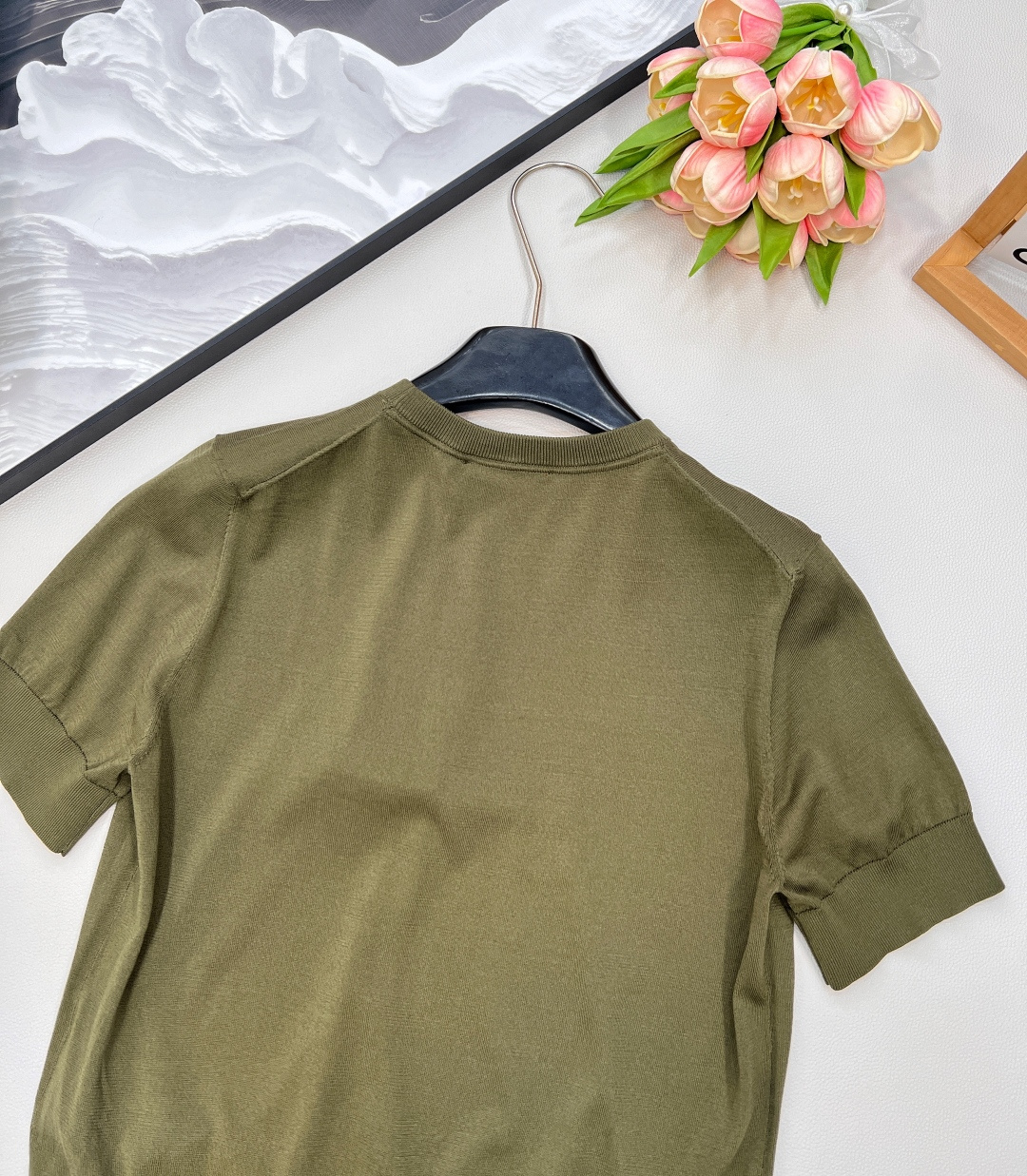 🆕Gucci2025新款徽标字母针织短袖，定制YB丝毛纱线织造 柔软亲肤 舒适有型 圆领针织短袖剪裁 美