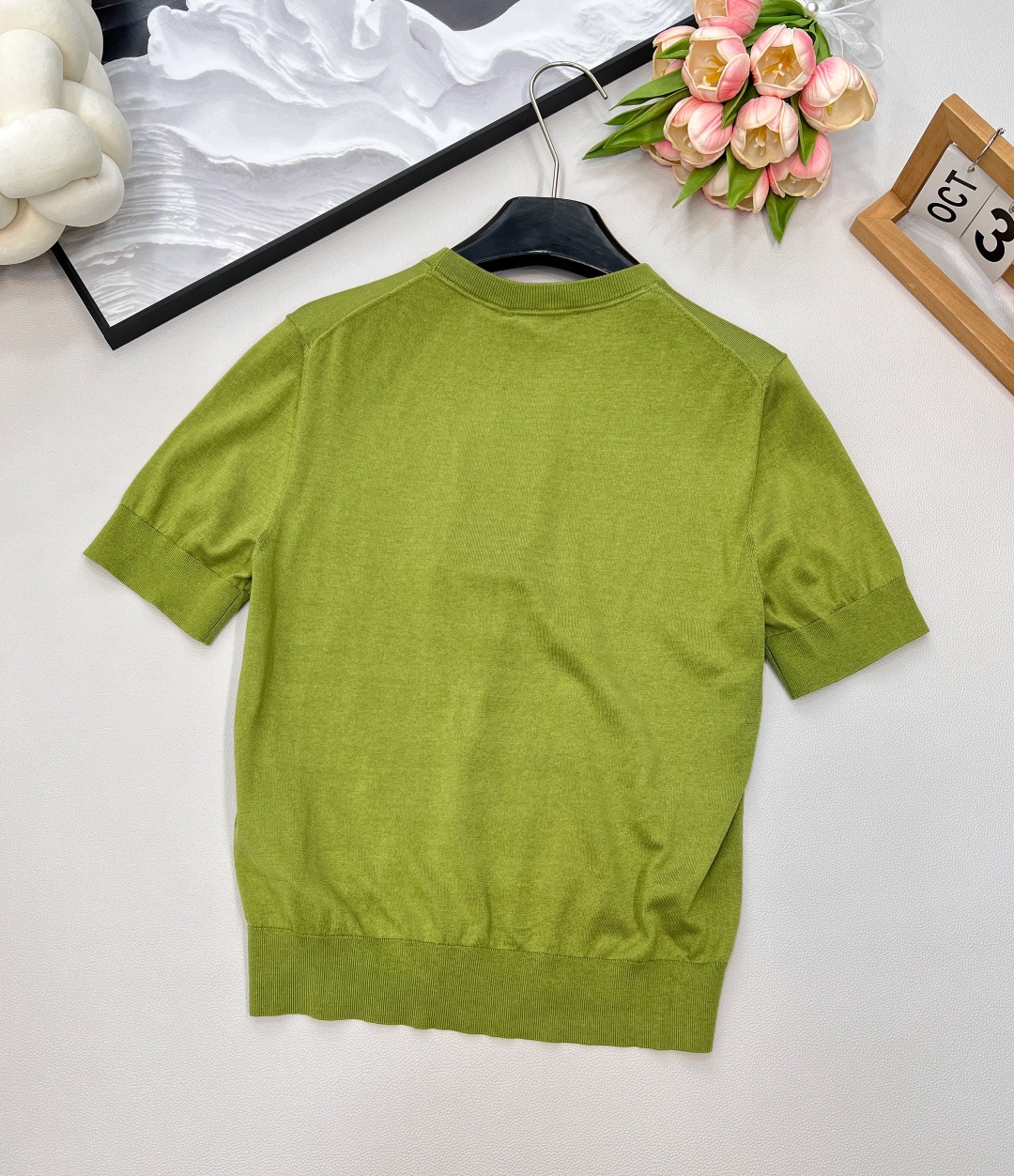 🆕Gucci2025新款徽标字母针织短袖，定制YB丝毛纱线织造 柔软亲肤 舒适有型 圆领针织短袖剪裁 美