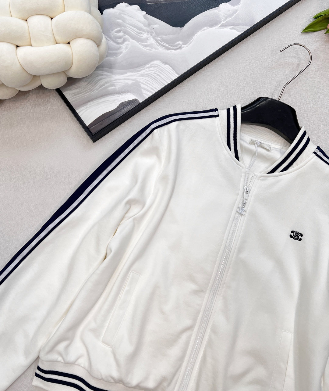 🆕Celine2025新款刺绣logo徽标织带撞色休闲夹克定制YB进口材质 质感高级 品相十足 经典棒球