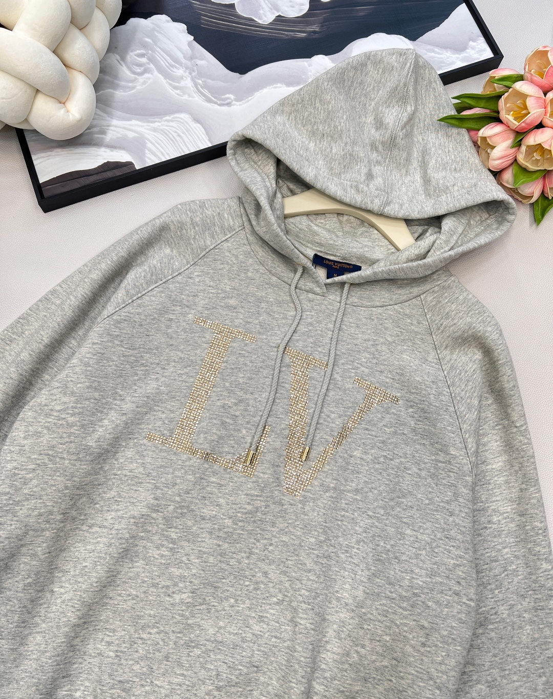 🆕Louis Vuitton25Fw早秋新款字母烫金连帽卫衣丨⚠独家yb开发！高版出品！ 连帽长袖套头卫