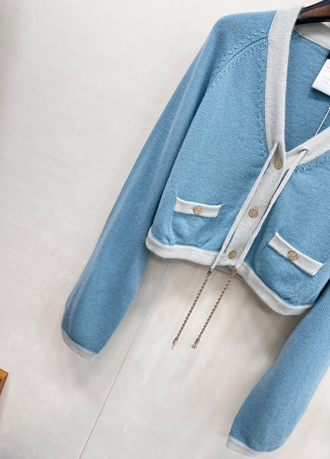 🆕Chanel25A手工坊系列新款撞色包边系带针织短开衫丨⚠独家高版出品！致敬经典的小香设计减龄又调皮的