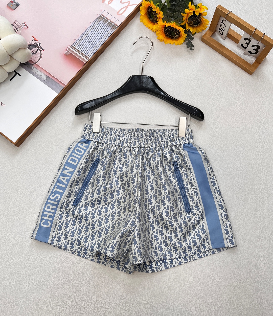 Christian Dior Women's Oblique Print Shorts Comfortable and Stylish Summer Wear