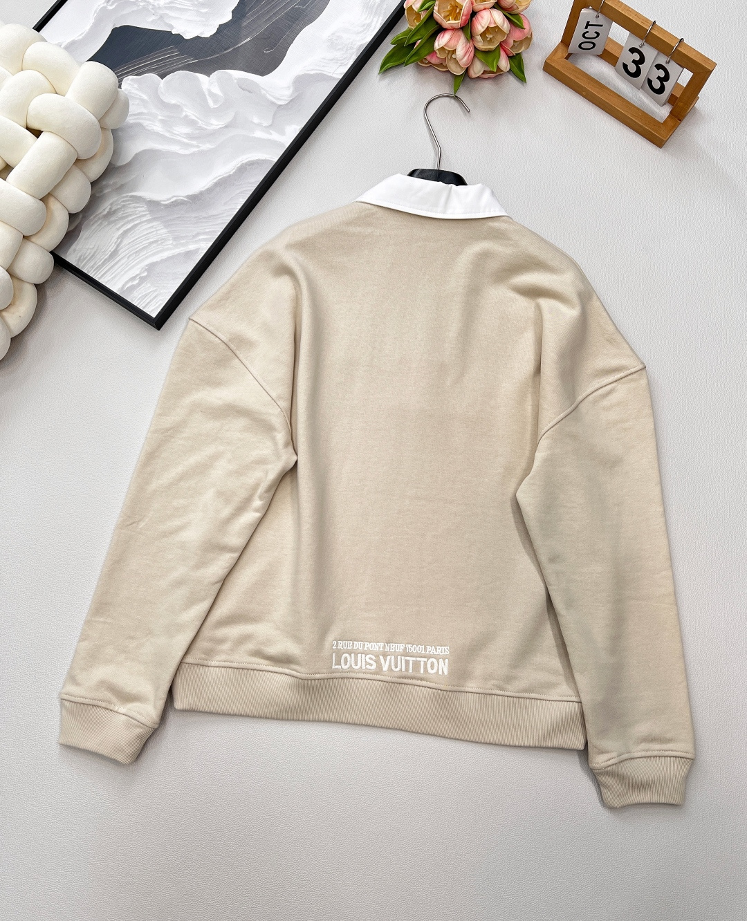 🆕LouisVuitton25Fw早秋新款字母绣花拉链翻领卫衣丨⚠独家yb开发！高版出品！面料采用毛圈棉