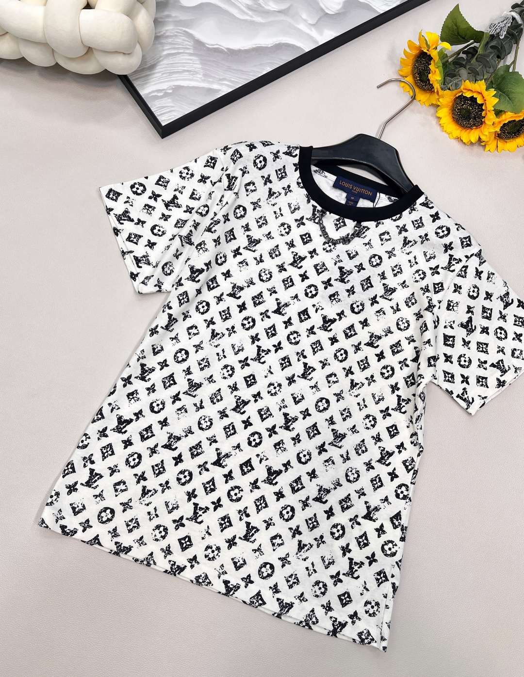 🆕Louis Vuitton25Ss春夏新款 老花印花链条圆领短袖T恤丨⚠独家yb开发！高版出品！常规短