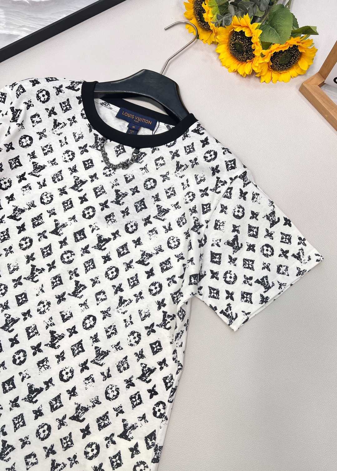 🆕Louis Vuitton25Ss春夏新款 老花印花链条圆领短袖T恤丨⚠独家yb开发！高版出品！常规短
