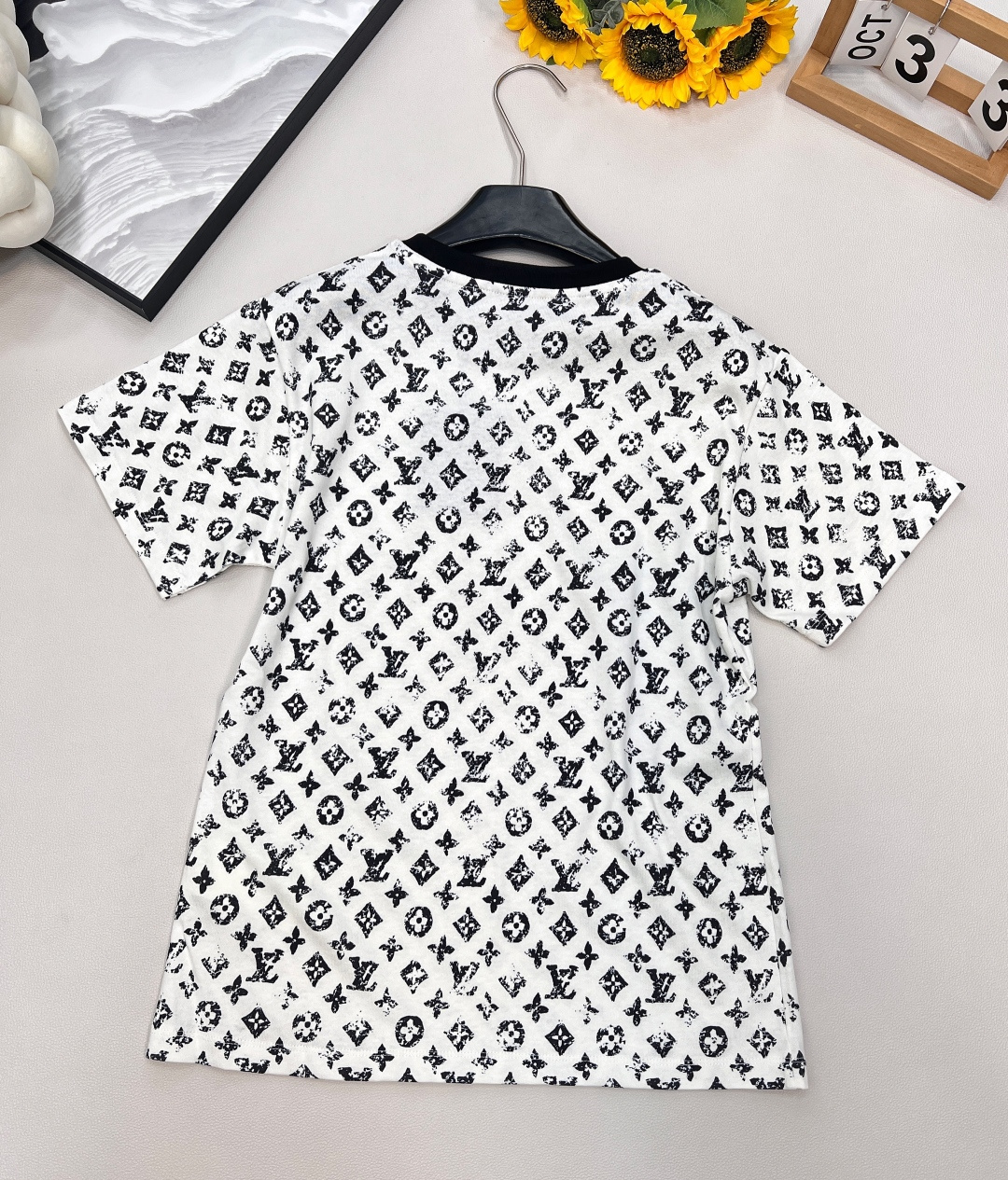 🆕Louis Vuitton25Ss春夏新款 老花印花链条圆领短袖T恤丨⚠独家yb开发！高版出品！常规短