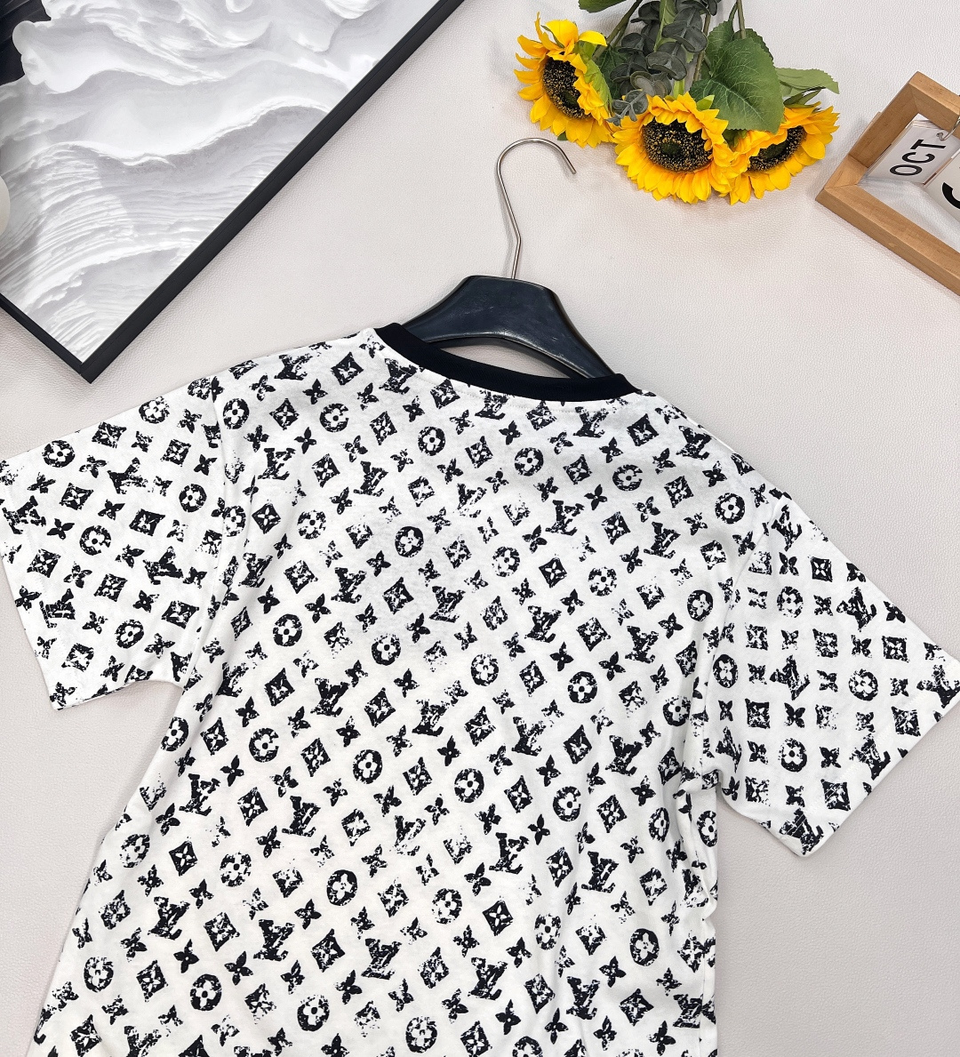 🆕Louis Vuitton25Ss春夏新款 老花印花链条圆领短袖T恤丨⚠独家yb开发！高版出品！常规短