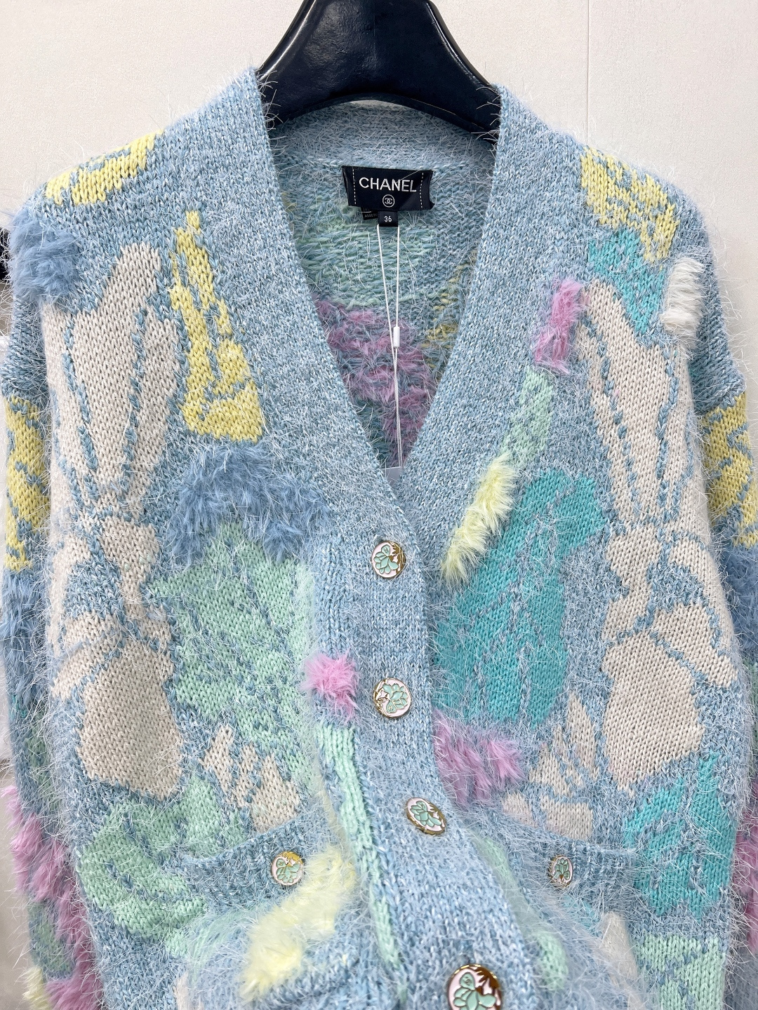 🆕Chanel2025SS早秋新款重工羊毛马海毛针织开衫，定制YB羊毛马海毛材质 质感高级舒适 穿搭舒适