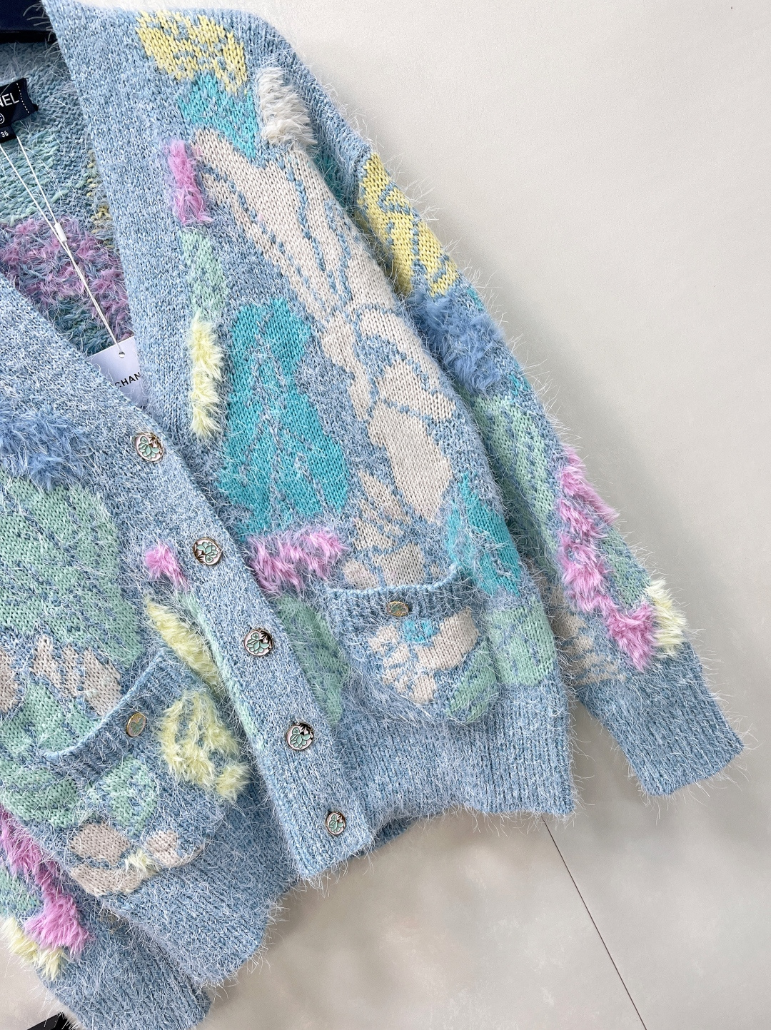 🆕Chanel2025SS早秋新款重工羊毛马海毛针织开衫，定制YB羊毛马海毛材质 质感高级舒适 穿搭舒适