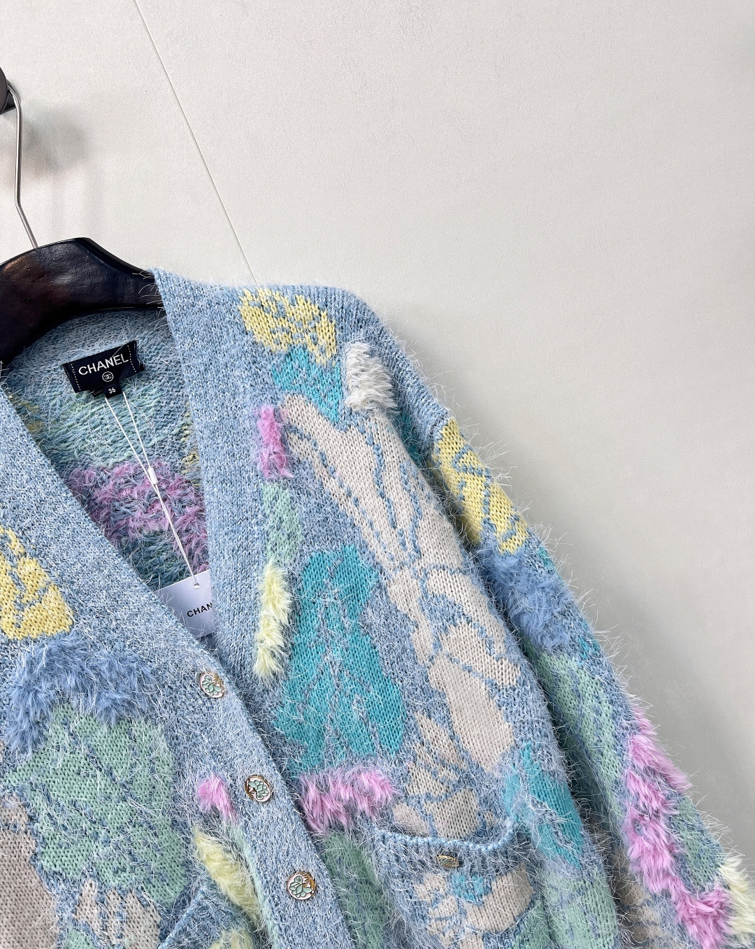 🆕Chanel2025SS早秋新款重工羊毛马海毛针织开衫，定制YB羊毛马海毛材质 质感高级舒适 穿搭舒适