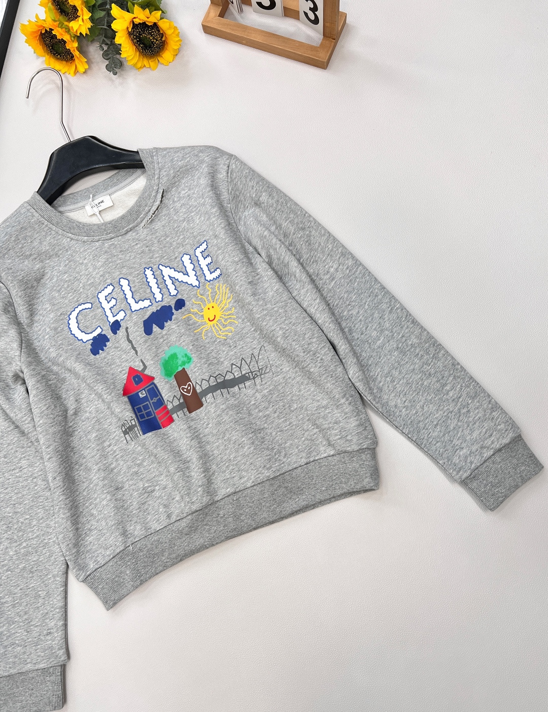 🆕Celine2025新款印花圆领童趣卫衣，定制YB原生全棉材质 穿搭透气 舒适有型 圆领套头卫衣剪裁 