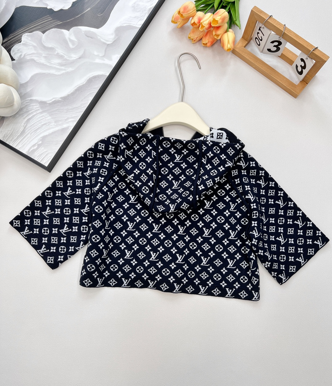 🆕Louis Vuitton新款提花拼接针织短款外套，定制YB丝毛纱线织造 质感高级舒适 针织短款外套剪