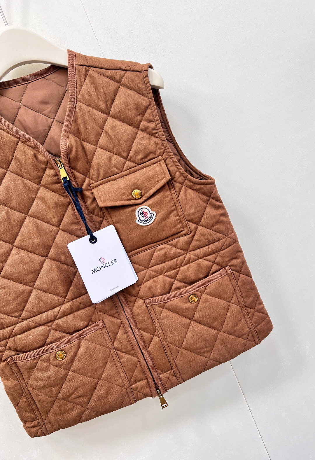 🆕Moncler25FW早秋新款菱格棉服马甲丨⚠独家高版出品！拉链开襟马甲版型 通体采用菱格压纹 多处口