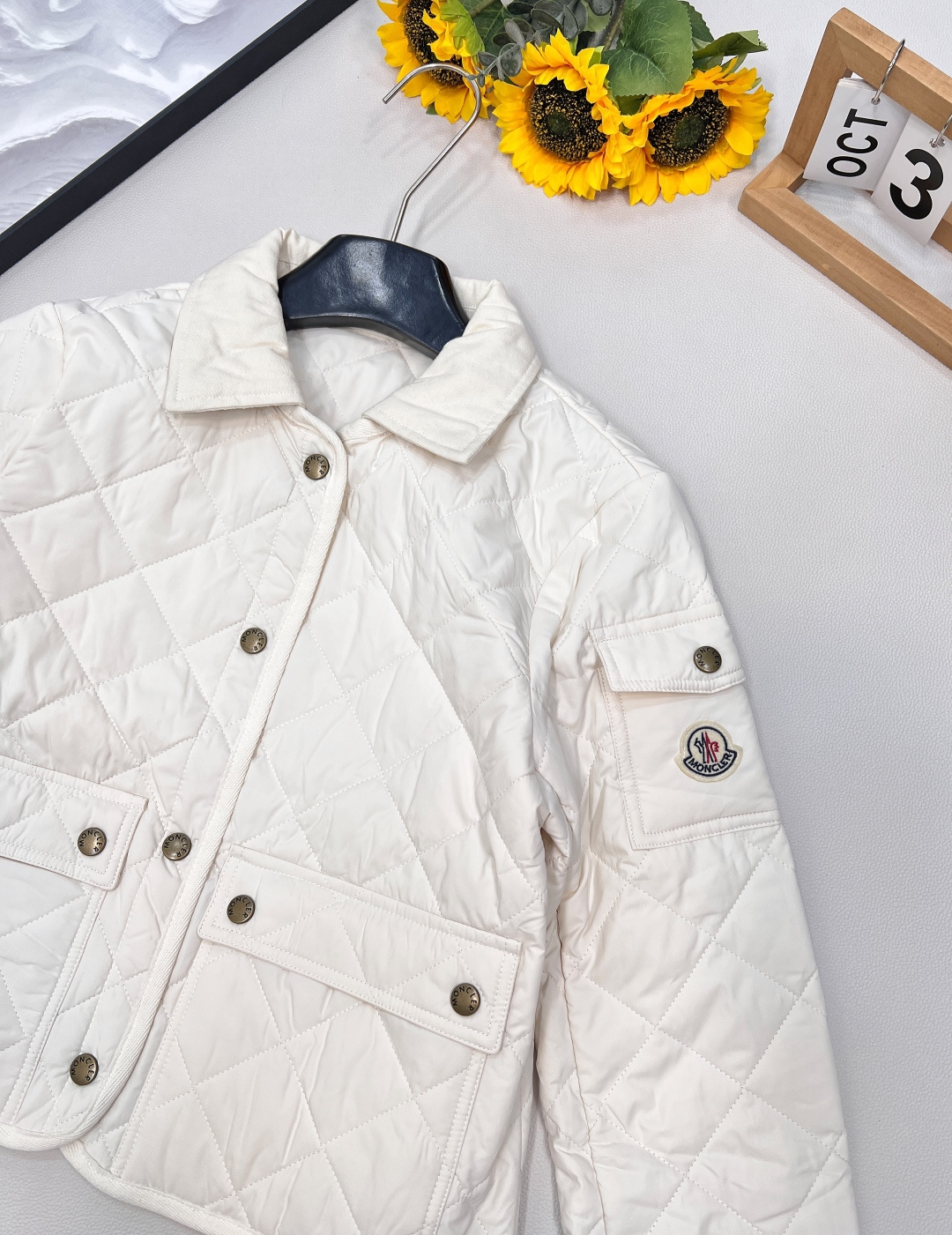 🆕Moncler2025新款菱格翻领羽绒棉服，定制YB进口防风防水尼龙材质 其工艺还原 升级材质 提升秋