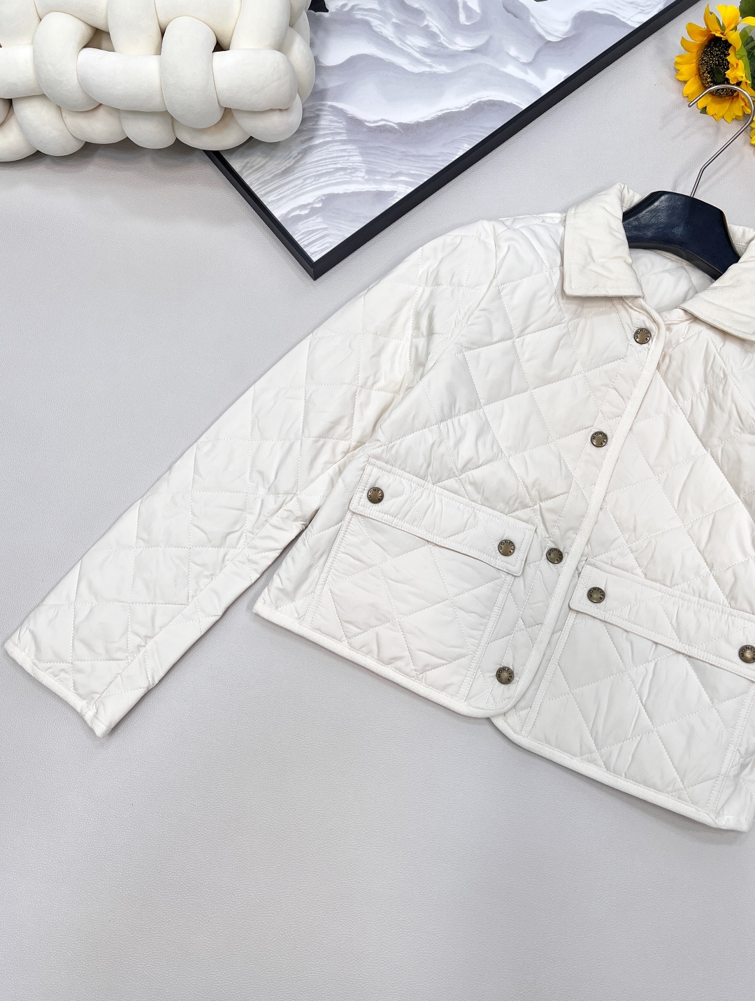 🆕Moncler2025新款菱格翻领羽绒棉服，定制YB进口防风防水尼龙材质 其工艺还原 升级材质 提升秋