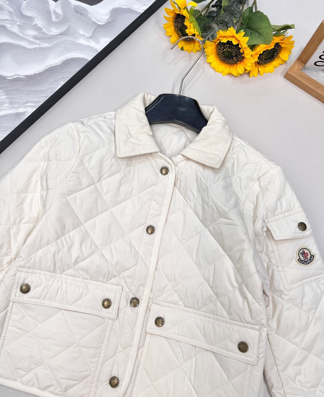 🆕Moncler2025新款菱格翻领羽绒棉服，定制YB进口防风防水尼龙材质 其工艺还原 升级材质 提升秋