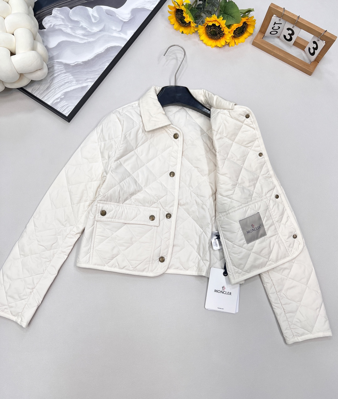 🆕Moncler2025新款菱格翻领羽绒棉服，定制YB进口防风防水尼龙材质 其工艺还原 升级材质 提升秋