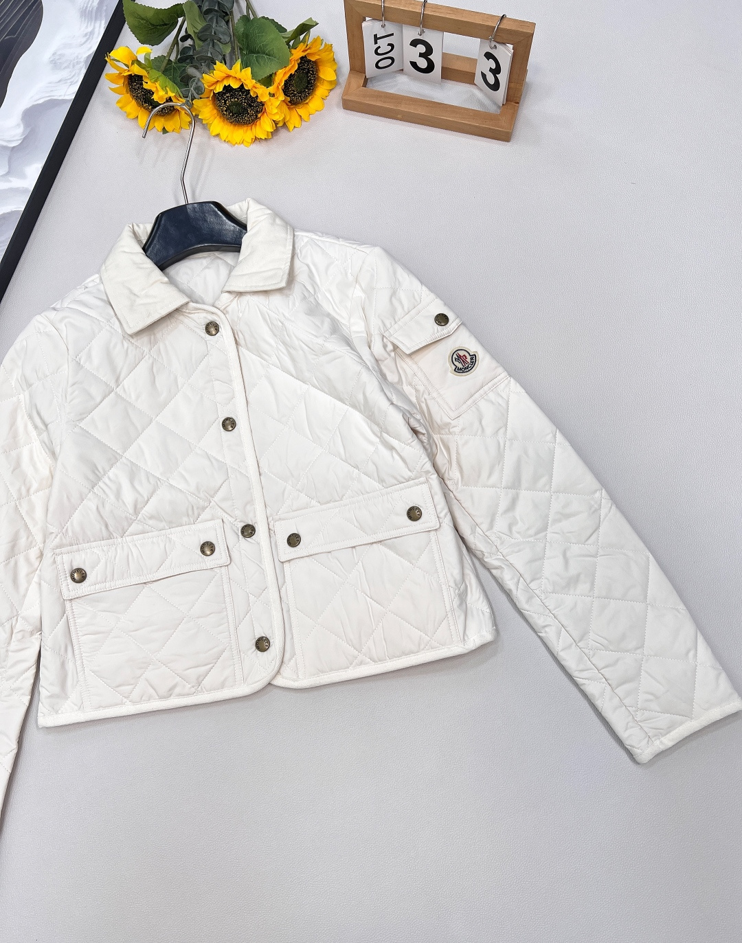 🆕Moncler2025新款菱格翻领羽绒棉服，定制YB进口防风防水尼龙材质 其工艺还原 升级材质 提升秋