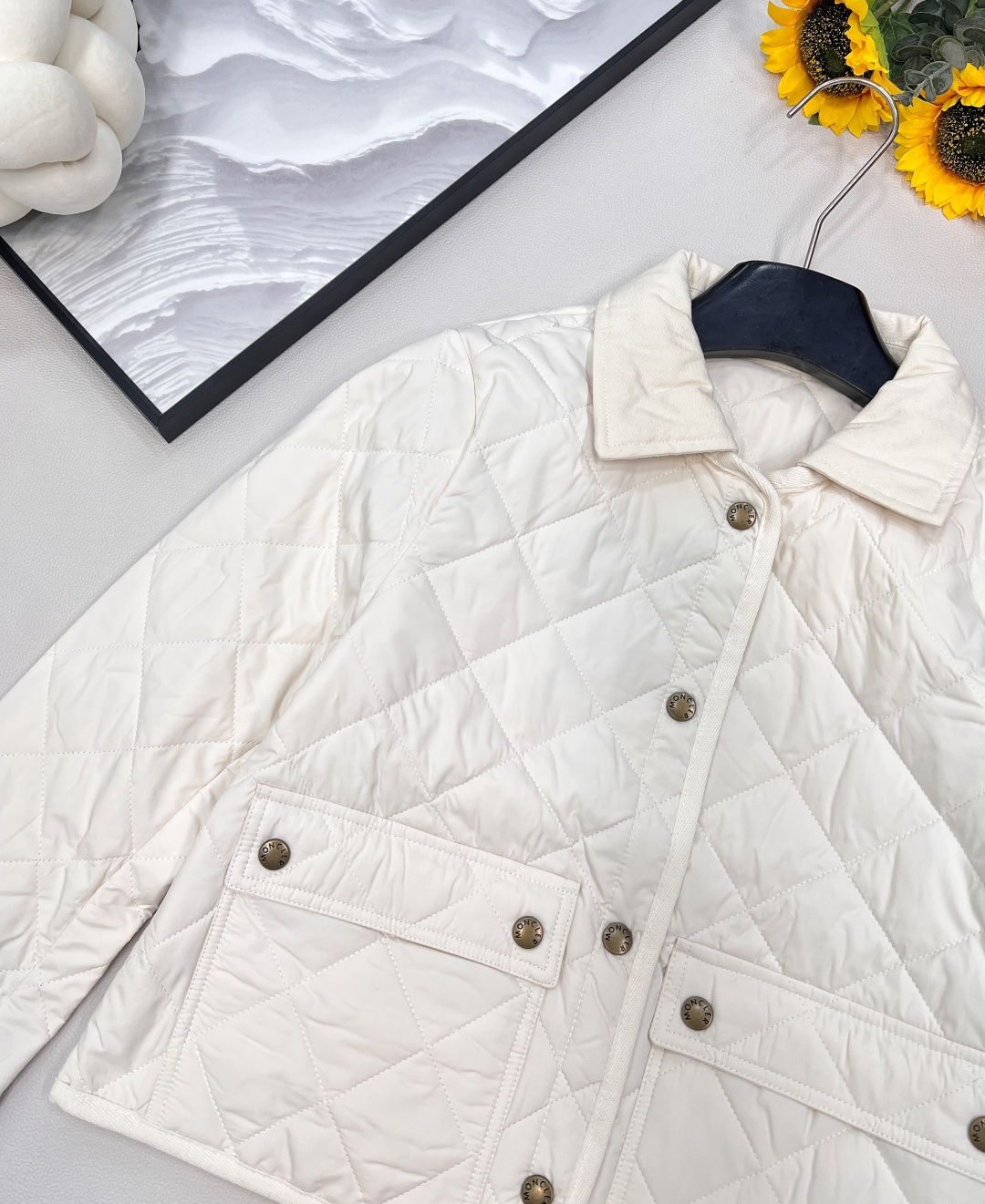 🆕Moncler2025新款菱格翻领羽绒棉服，定制YB进口防风防水尼龙材质 其工艺还原 升级材质 提升秋