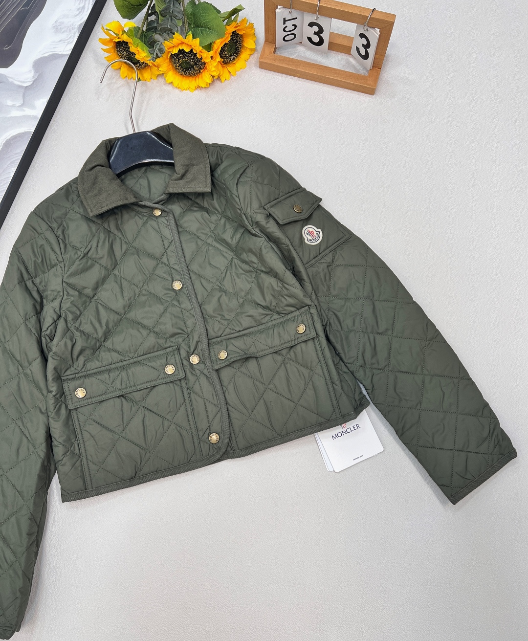 🆕Moncler2025新款菱格翻领羽绒棉服，定制YB进口防风防水尼龙材质 其工艺还原 升级材质 提升秋