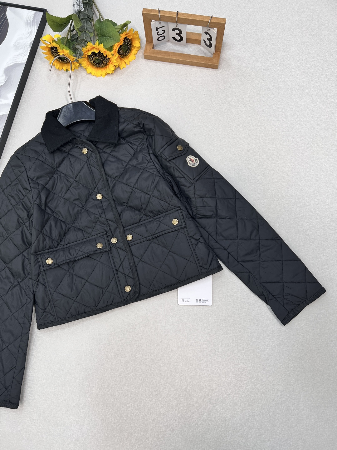 🆕Moncler2025新款菱格翻领羽绒棉服，定制YB进口防风防水尼龙材质 其工艺还原 升级材质 提升秋